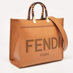 مملوكة مسبقًا Fendi Brown Leather Medium Sunshine Tote