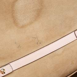 Pre Owned Fendi Pink Leather Mini Scalloped Kan I Shoulder Bag