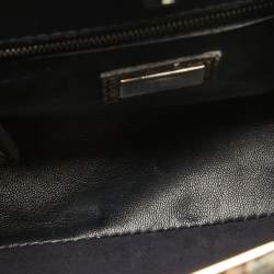 Pre Owned Fendi Beige/Multicolor Python Mini Applique Peekaboo Top Handle Bag