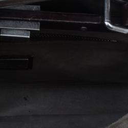 Pre Owned Fendi Grey Suede Medium Peekaboo Top Handle Bag