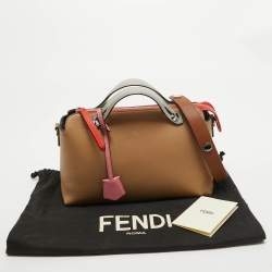Pre Owned Fendi Tricolor Leather Small By The Way Shoulder Bag