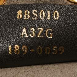 Pre Owned Fendi Brown/Black Zucca Leather Mini Mon Tresor Drawstring Bucket Bag