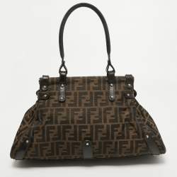 Pre Owned Fendi Tobacco Zucca Canvas and Leather Magic Bag
