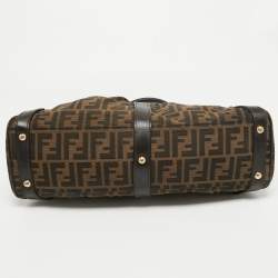 Pre Owned Fendi Tobacco Zucca Canvas and Leather Magic Bag