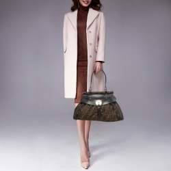 Pre Owned Fendi Tobacco Zucca Canvas and Leather Magic Bag