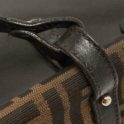 Pre Owned Fendi Tobacco Zucca Canvas and Leather Magic Bag