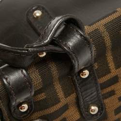 Pre Owned Fendi Tobacco Zucca Canvas and Leather Magic Bag