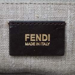 Pre Owned Fendi Multicolor Canvas and Leather Silvana Top Handle Bag