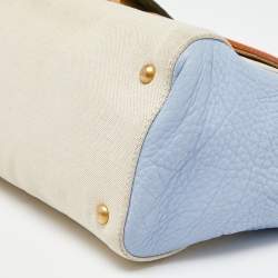 Pre Owned Fendi Multicolor Canvas and Leather Silvana Top Handle Bag