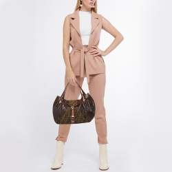 Pre Owned Fendi Tobacco Zucca Canvas and Leather Spy Bag