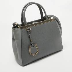 Pre Owned حقيبة يد توتس فندي بيتيت ساك 2جور جلد أزرق كحلي/ أحمر