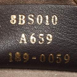 Pre Owned Fendi Brown/Black Zucca Embossed Leather Mini Mon Tresor Drawstring Bucket Bag