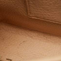 Fendi Peach Selleria Leather and Python Mini Peekaboo Top Handle Bag