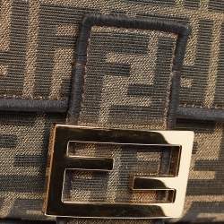 Fendi Tobacco Zucca Jacquard Canvas Medium Baguette Bag