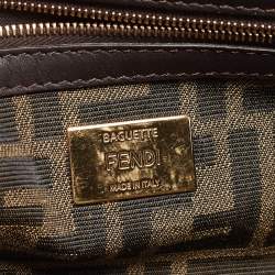Fendi Tobacco Zucca Jacquard Canvas Medium Baguette Bag