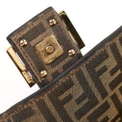 Fendi Tobacco Zucca Jacquard Canvas Medium Baguette Bag