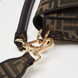 Fendi Tobacco Zucca Jacquard Canvas Medium Baguette Bag