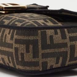 Fendi Tobacco Zucca Jacquard Canvas Medium Baguette Bag
