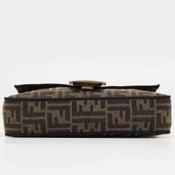Fendi Tobacco Zucca Jacquard Canvas Medium Baguette Bag