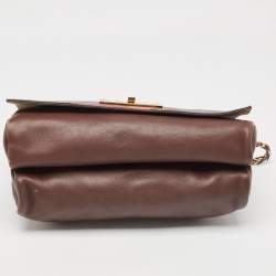 Pre Owned Fendi Burgundy/Multicolor Leather Large Claudia Shoulder Bag