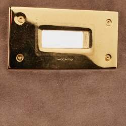 Pre Owned Fendi Burgundy/Multicolor Leather Large Claudia Shoulder Bag