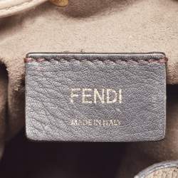 Pre Owned Fendi Beige Leather Mini Mon Tresor Drawstring Bucket Bag