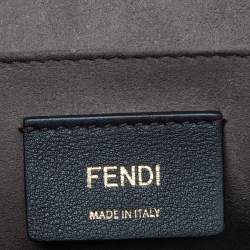 Fendi Brown/Beige Python Kan I F Logo Top Handle Bag