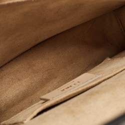 Pre Owned Fendi Black/Brown Zucca Embossed Leather Small Kan U Shoulder Bag