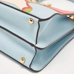 Fendi Multicolor Leather and Suede Medium Girl Inlay Peekaboo ISeeU Top Handle Bag
