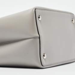 Pre Owned Fendi Grey Leather Small 2Jours Tote