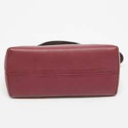 مملوكة مسبقًا Fendi Burgundy/Brown Leather Mini By The Way Shoulder Bag