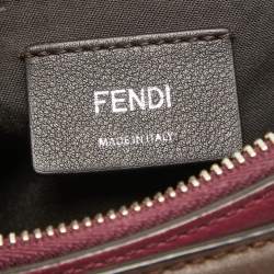 مملوكة مسبقًا Fendi Burgundy/Brown Leather Mini By The Way Shoulder Bag
