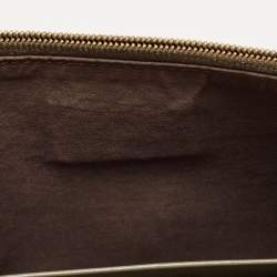 Pre Owned محفظة بسلسلة فندي جلد أخضر زيتوني مزينة شعار الماركة حرف أف