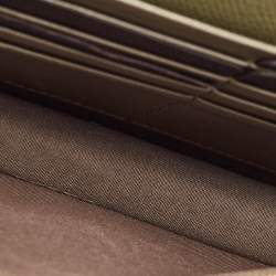 Pre Owned محفظة بسلسلة فندي جلد أخضر زيتوني مزينة شعار الماركة حرف أف