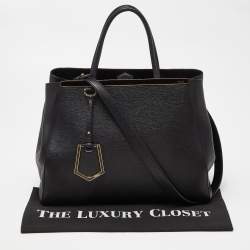 مملوكة مسبقًا  Fendi Black Leather Medium 2Jours Tote