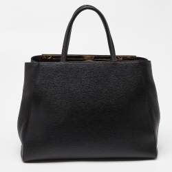مملوكة مسبقًا  Fendi Black Leather Medium 2Jours Tote