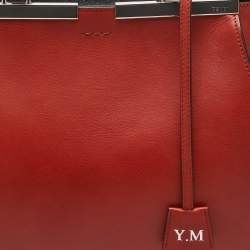 Pre Owned Fendi Brown Brick Leather Medium 3Jours Tote