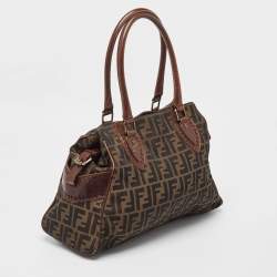 Pre Owned Fendi Brown/Tobacco Zucca Canvas Chef du Jour Satchel