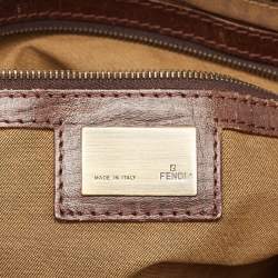 Pre Owned Fendi Brown/Tobacco Zucca Canvas Chef du Jour Satchel