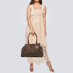 Pre Owned Fendi Brown/Tobacco Zucca Canvas Chef du Jour Satchel