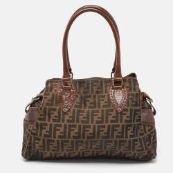Pre Owned Fendi Brown/Tobacco Zucca Canvas Chef du Jour Satchel