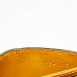 Pre Owned Fendi Tobacco/Yellow Zucca Embossed Leather FF Flap Wallet