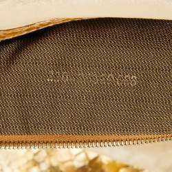 Pre Owned Fendi Cream/Black Python Twins Tote