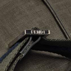 Fendi Green Zucca Spalmati Canvas Messenger Bag