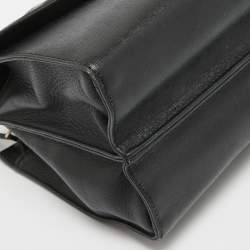 Pre Owned Fendi Black Leather Small Demi Jour Top Handle Bag