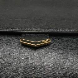 Pre Owned Fendi Black Leather Small Demi Jour Top Handle Bag