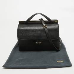 Pre Owned Fendi Black Leather Small Demi Jour Top Handle Bag