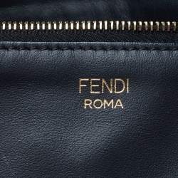 Pre Owned Fendi x Fila Black Zucca Coated Canvas Mania Shopping Tote