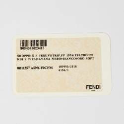 Pre Owned Fendi x Fila Black Zucca Coated Canvas Mania Shopping Tote