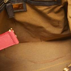 Pre Owned Fendi Multicolor Zucca Canvas and Leather Medium Chef De Jour Bag